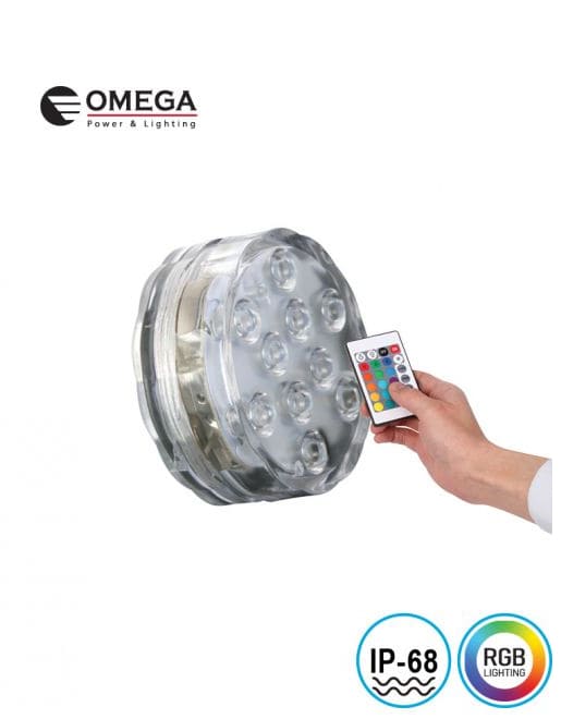 תאורת בריכה RGB כולל שלט OMEGA OM-BR9804-RGB